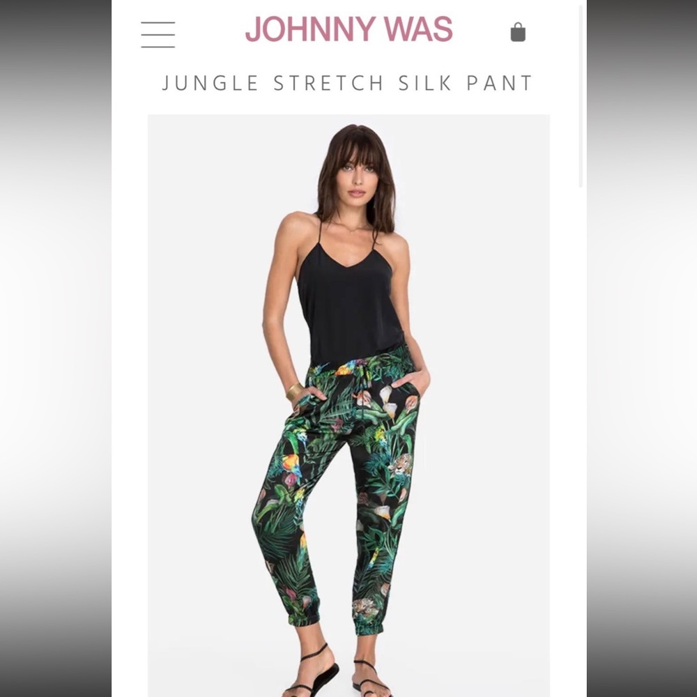 Johnny Was Stretch Silk Pant